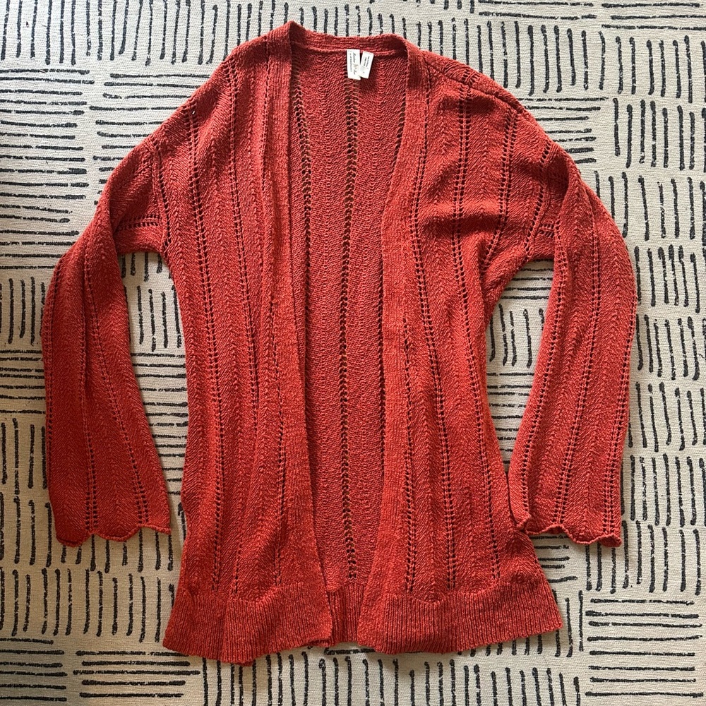 Meadow Rue by Anthropologie orange sweater